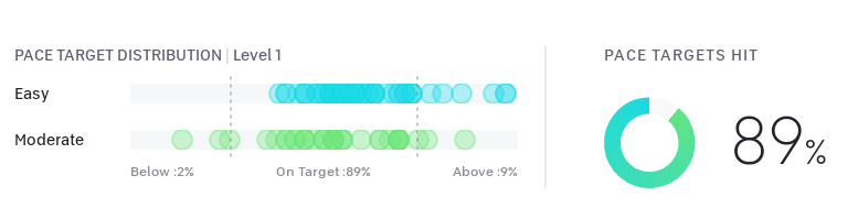 A view of the detailed graphs when viewing the workout details page. 