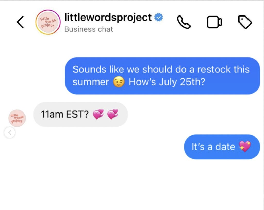 Peloton Apparel teasing restock of The Little Words project bracelets.