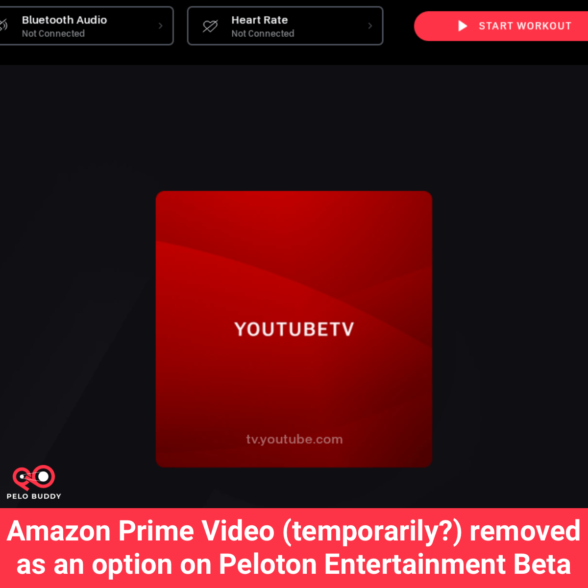 Amazon Prime Video Removed From Peloton Entertainment Beta (Temporarily?) - YouTube TV Remains