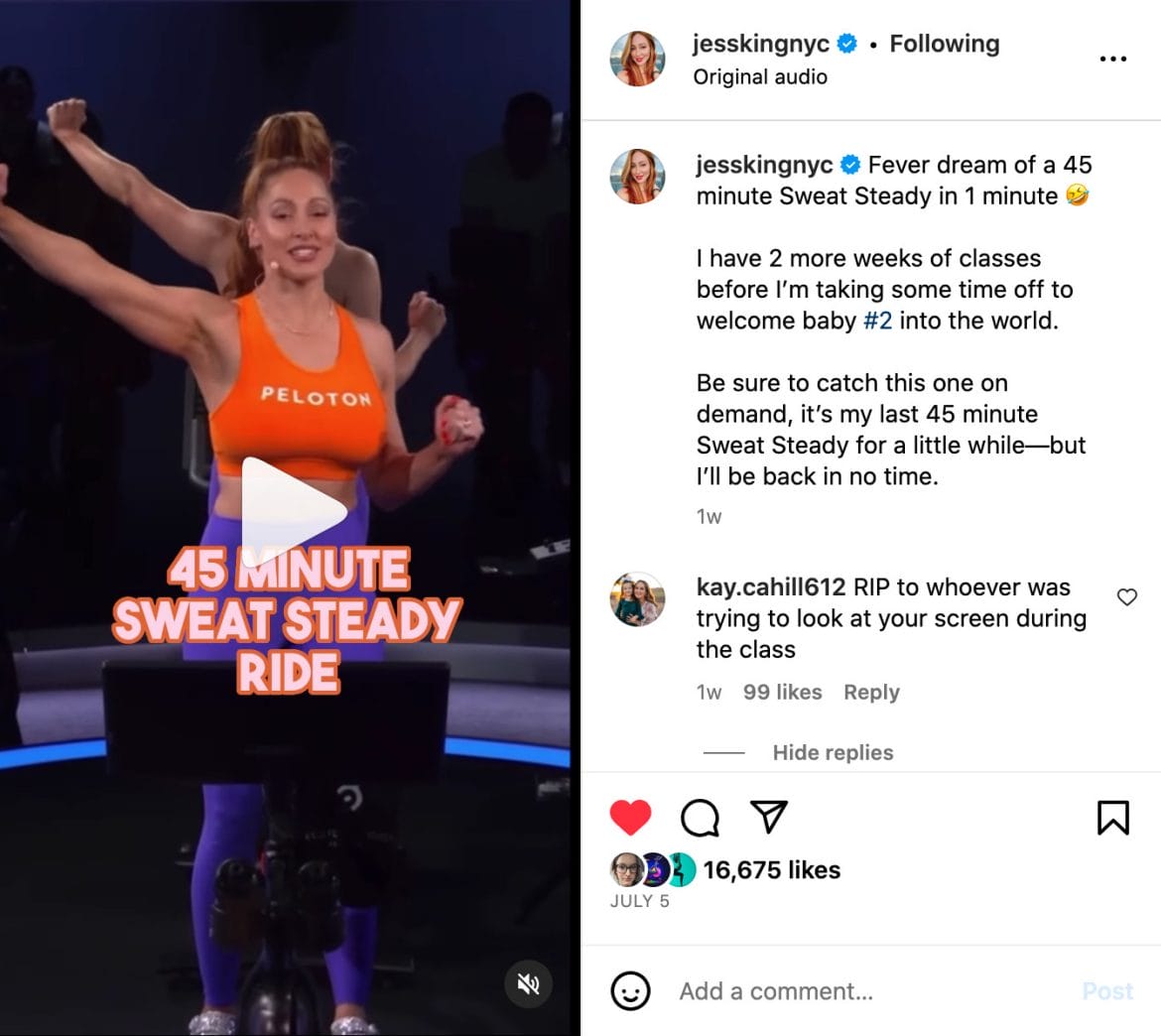 Jess King Instagram Post.