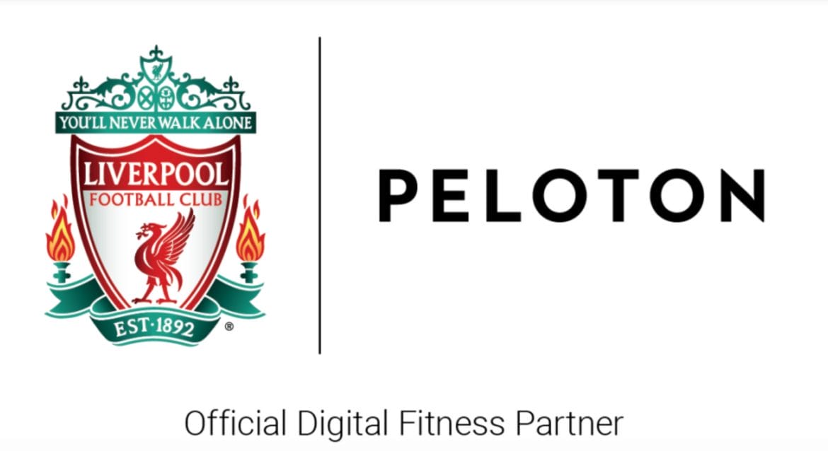 Peloton press release announcing partnership with Liverpool Football Club.