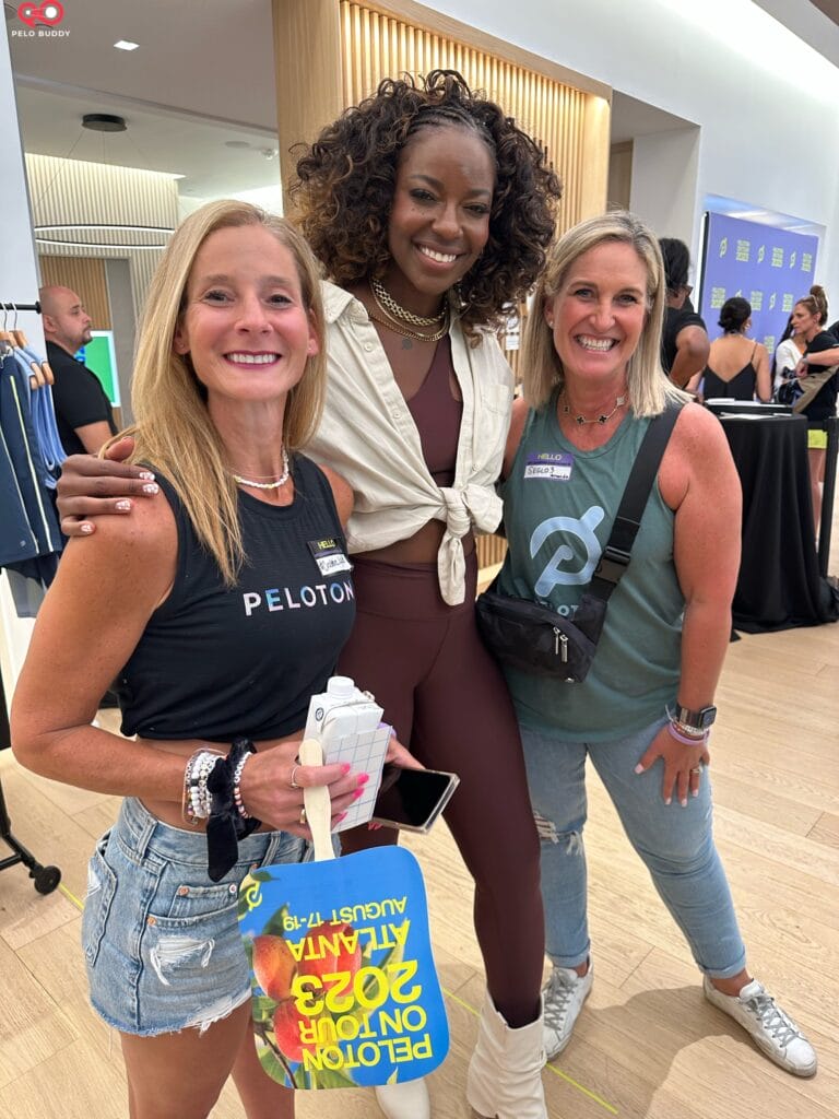 Getting a selfie with Marcel while she was "on break" at Peloton on Tour in Atlanta. Image credit @raquelita7986.