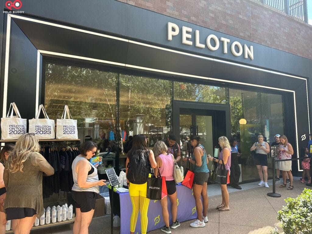 The Peloton showroom in Alpharetta Georgia at Avalon for Peloton on Tour.
