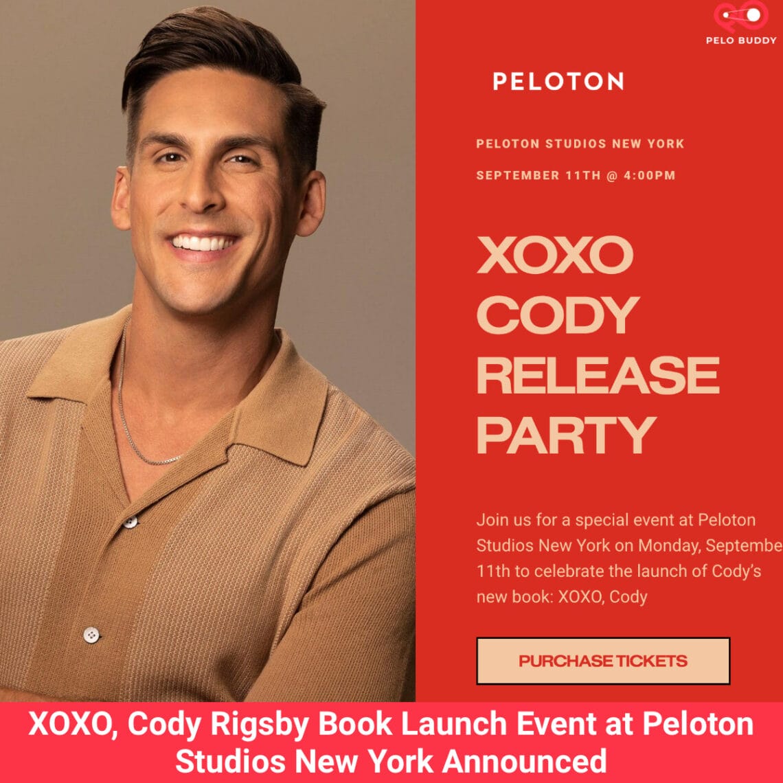 XOXO, Cody Rigsby Book Launch Event at Peloton Studios New York