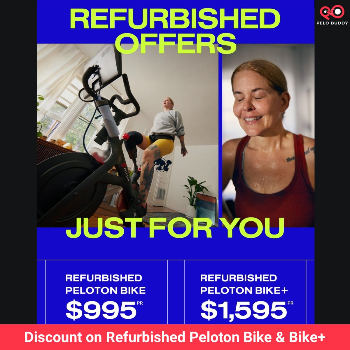 Discounted Refurbished Peloton Bikes ($995) and Bikes+ ($1595) for sale until August 21, 2023