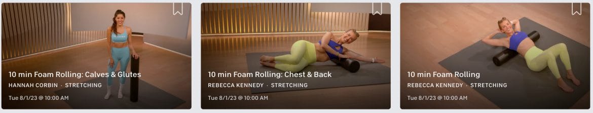 New foam rolling content with Hannah Corbin and Rebecca Kennedy.