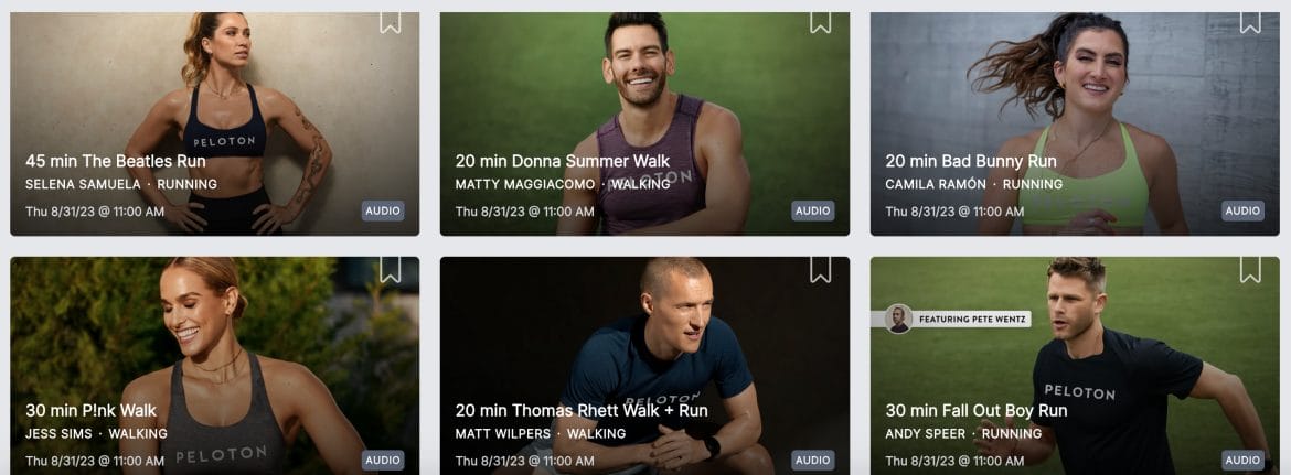 Peloton outdoor artist series reloaded classes released on August 31, 2023.