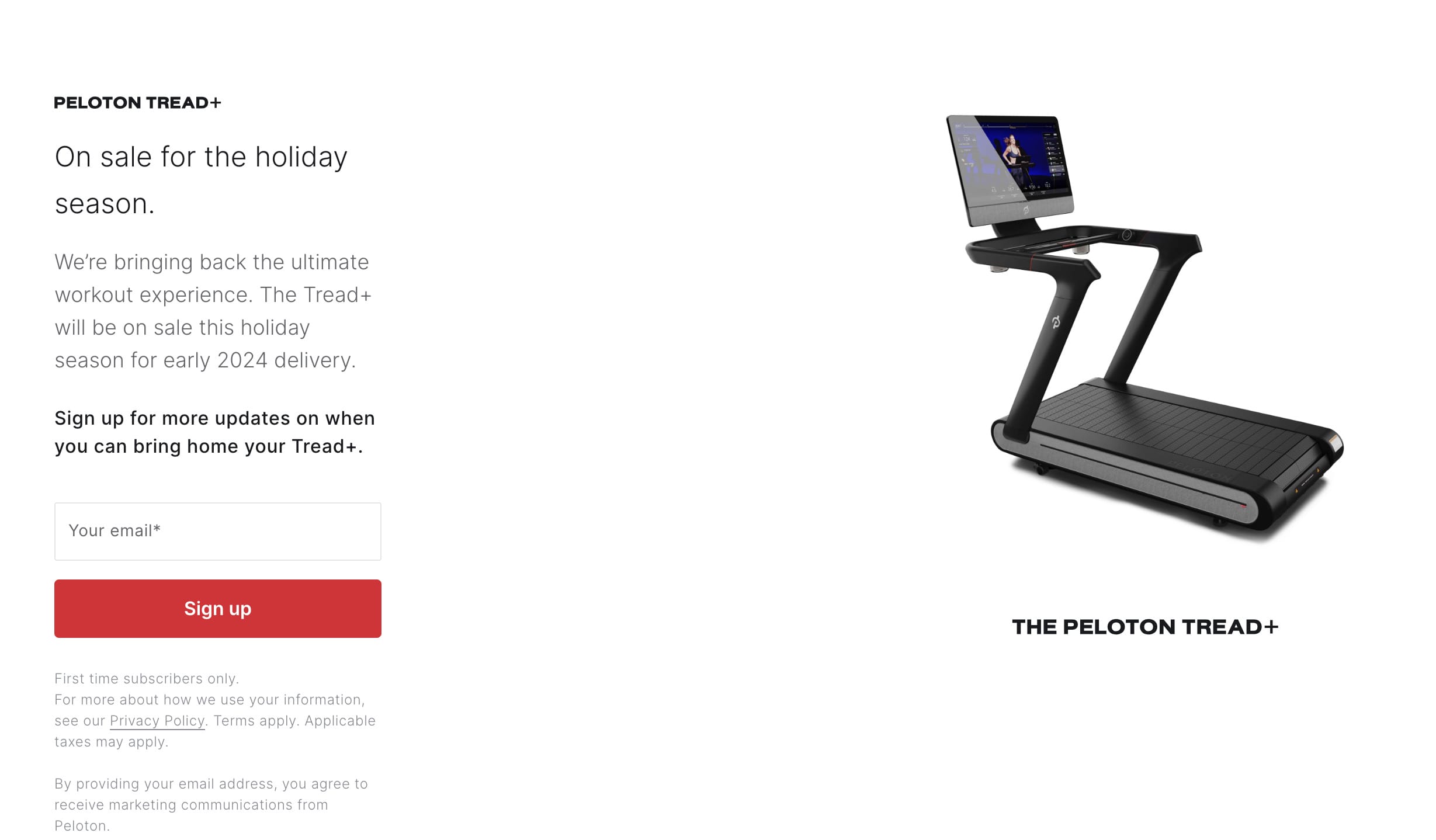 Peloton treadmill online new