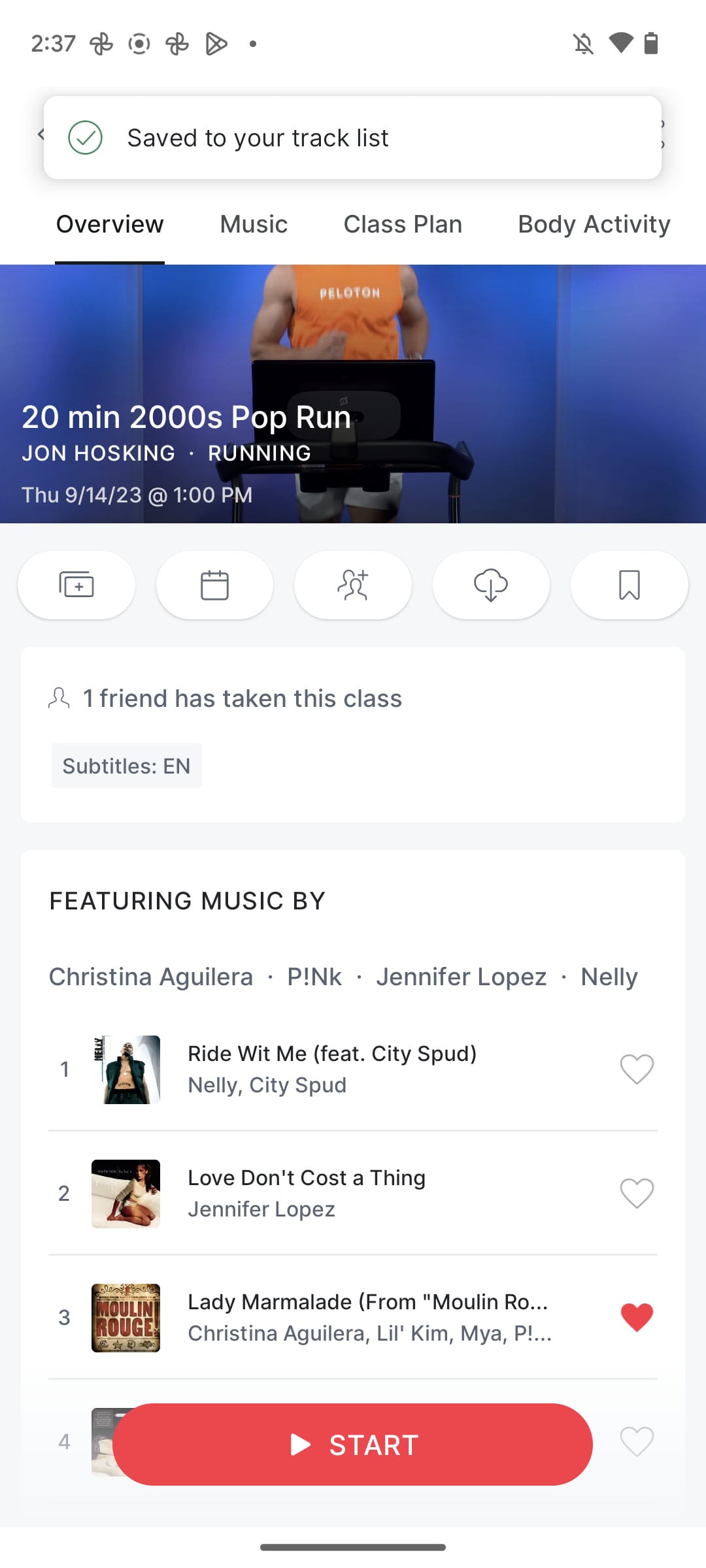 Playlist hearts shown via lesson details.