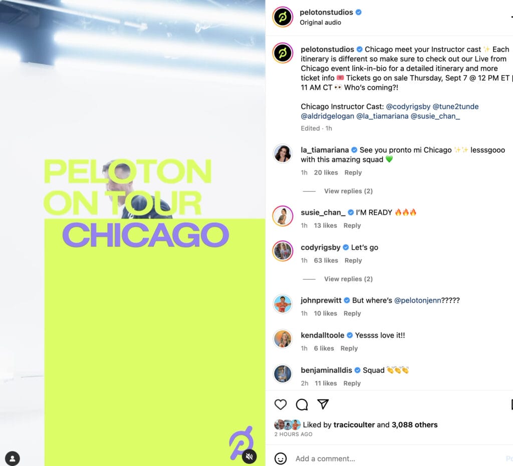 @PelotonStudios social post.