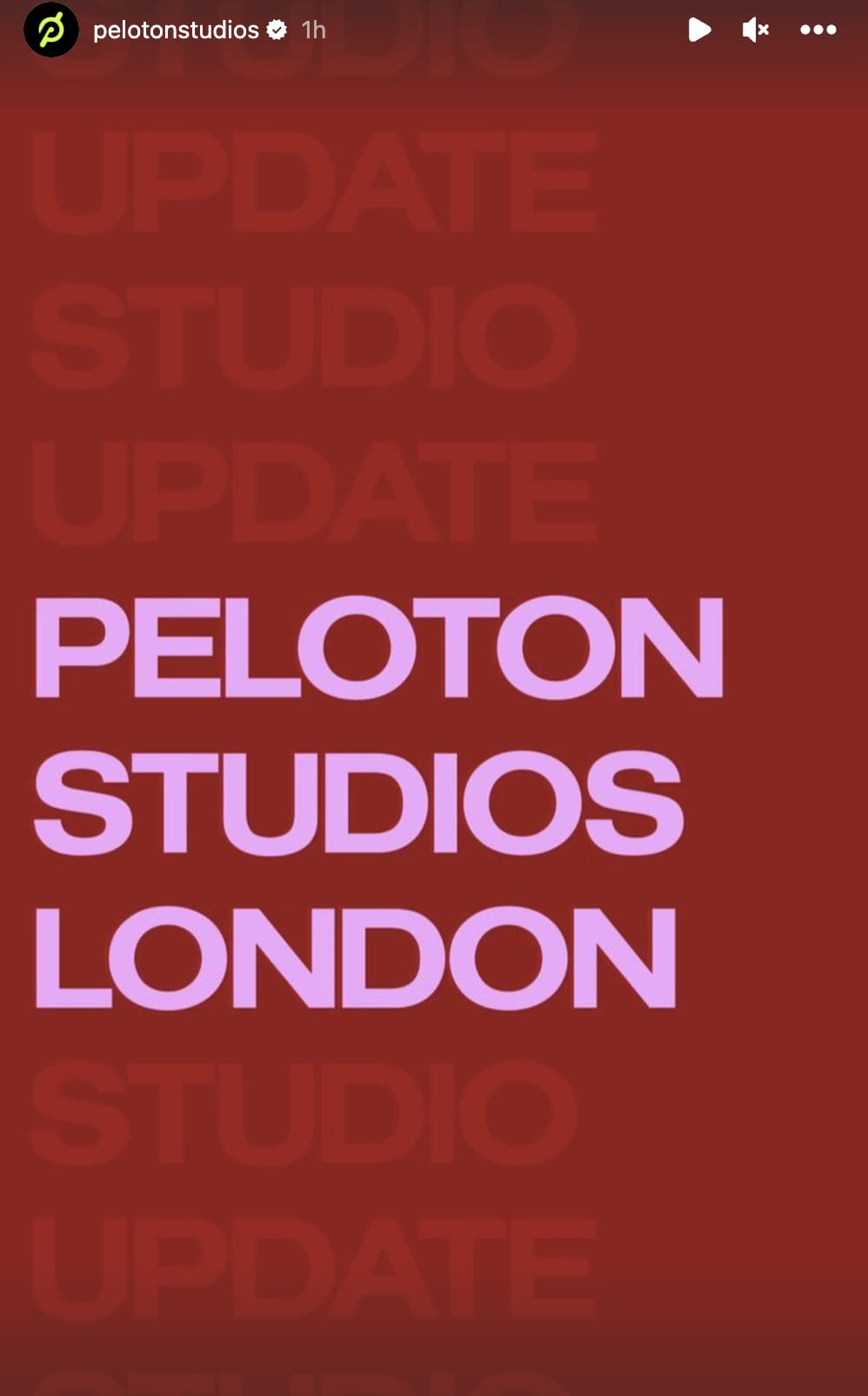 @PelotonStudios Instagram Story about PSL bookings following studio closure.