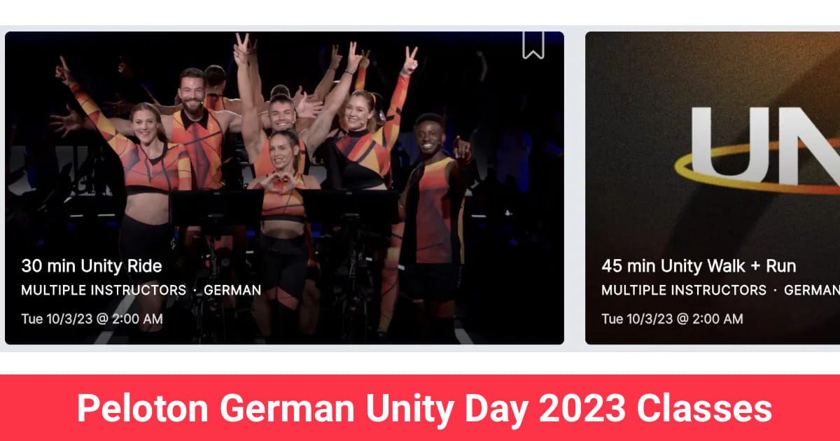 Peloton German Unity Day 2023 Classes Peloton Buddy