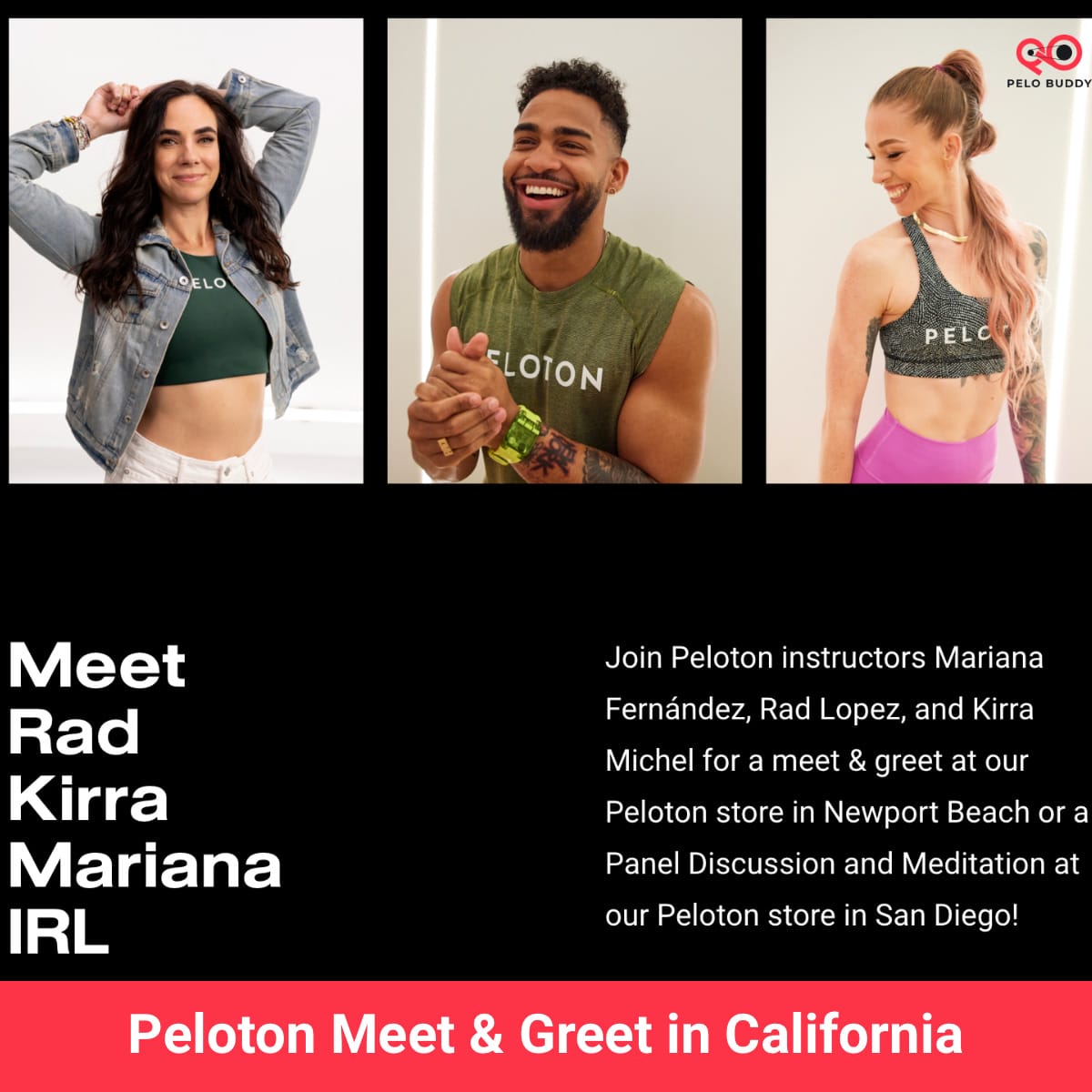 Meet & Greet Events with Peloton Instructors Rad Lopez, Kirra