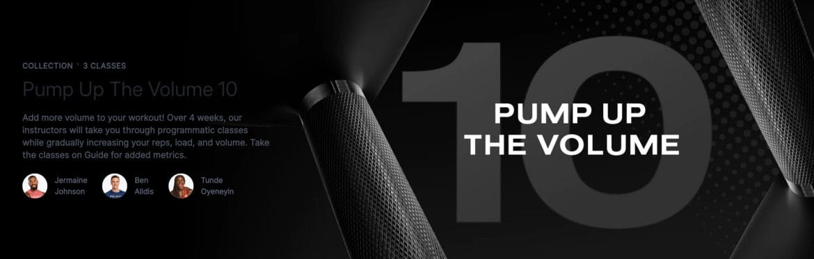 Peloton's Pump Up The Volume 10 Collection.