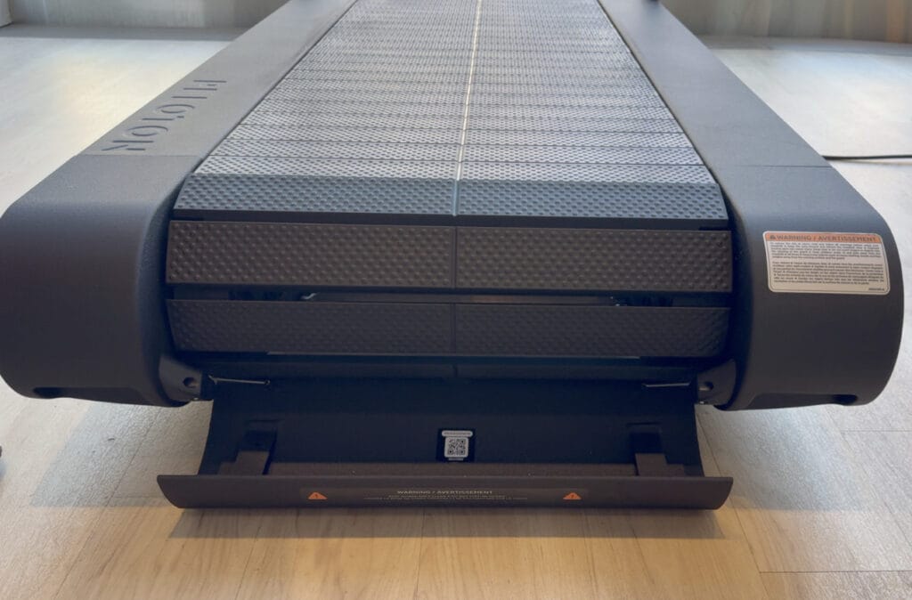The Tread+ Rear Guard safety feature open, which means power is turned off the treadmill.