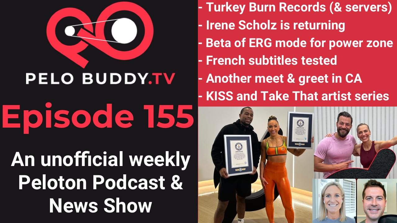 Pelo Buddy TV Episode 155 Peloton Turkey Burn Record, Irene Scholz