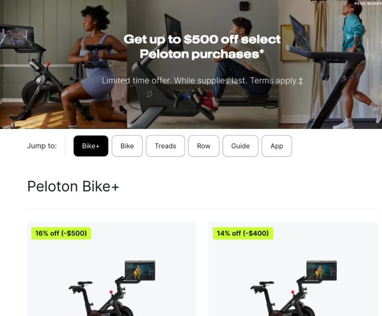 Peloton Discounts & Sales Archives - Peloton Buddy