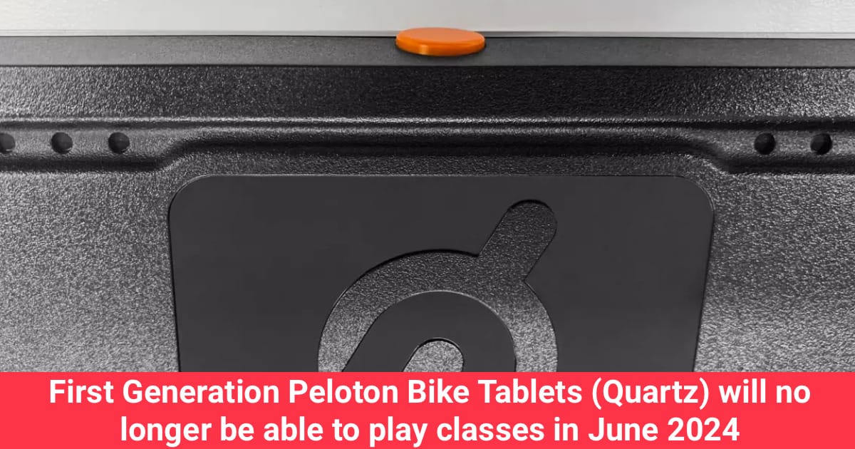 Original Peloton Bike tablets drop support in 2024