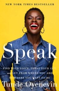 Cover of Tunde Oyeneyin's book "SPEAK"