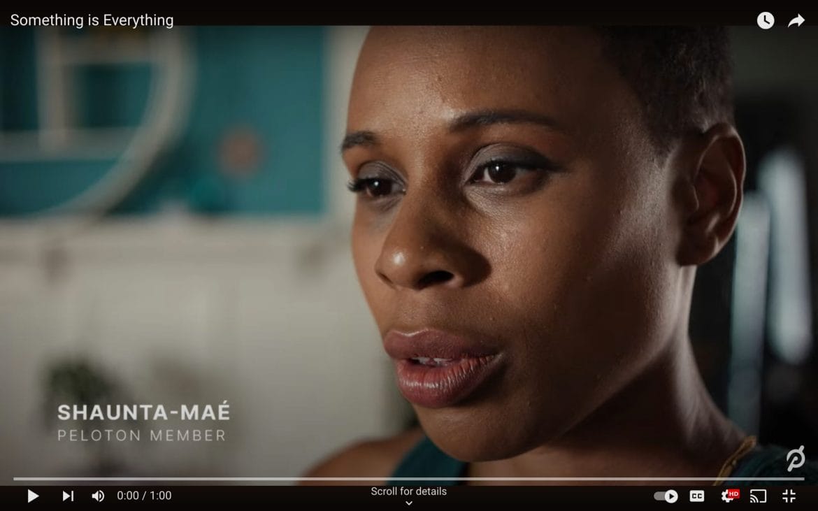 Peloton's "Something is Everything" ad.