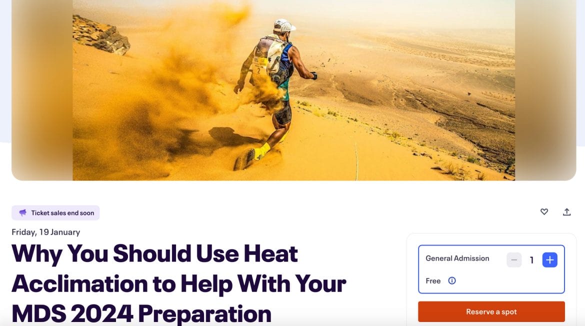 “Why You Should Use Heat Acclimation to Help With Your MDS 2024 Preparation” Eventbrite