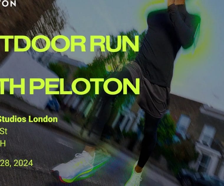 Peloton London run event website.