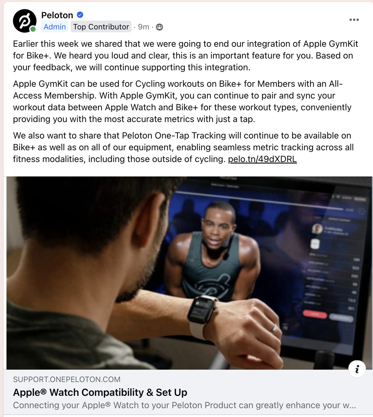 Apple watch gymkit peloton sale