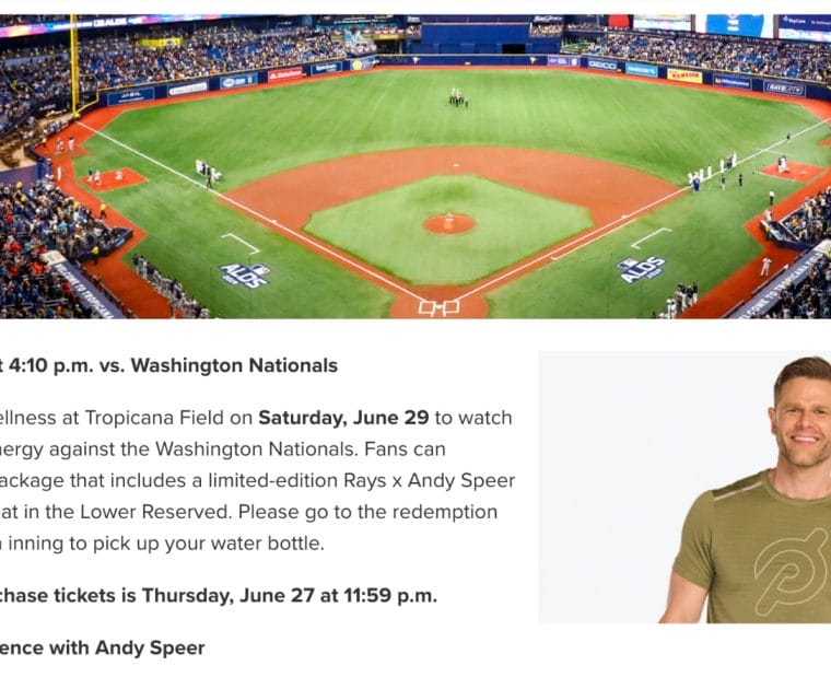 MLB website for event with Andy Speer in Tampa.