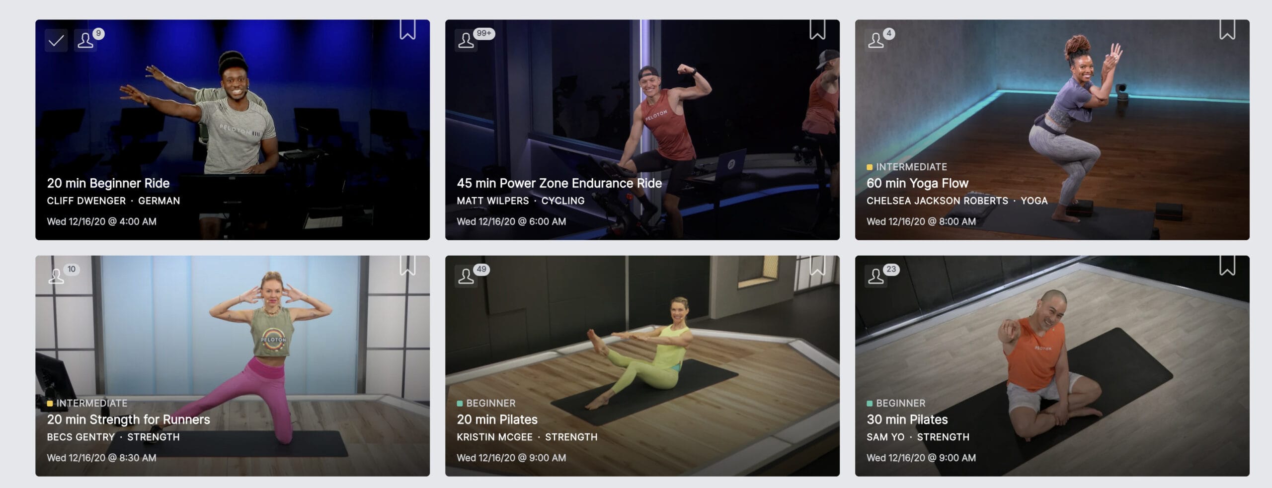 Weekly Class Purge: Peloton Classes From December 16, 2020 Removed from the  On-Demand Library on March 8, 2024 - Peloton Buddy