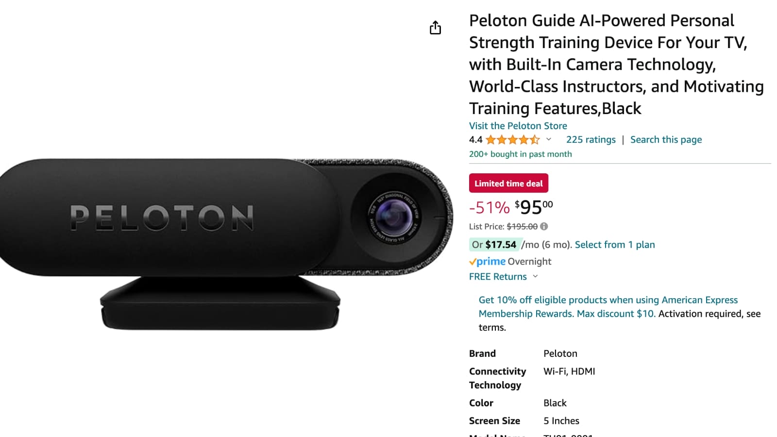 Peloton Guide on sale on Amazon.