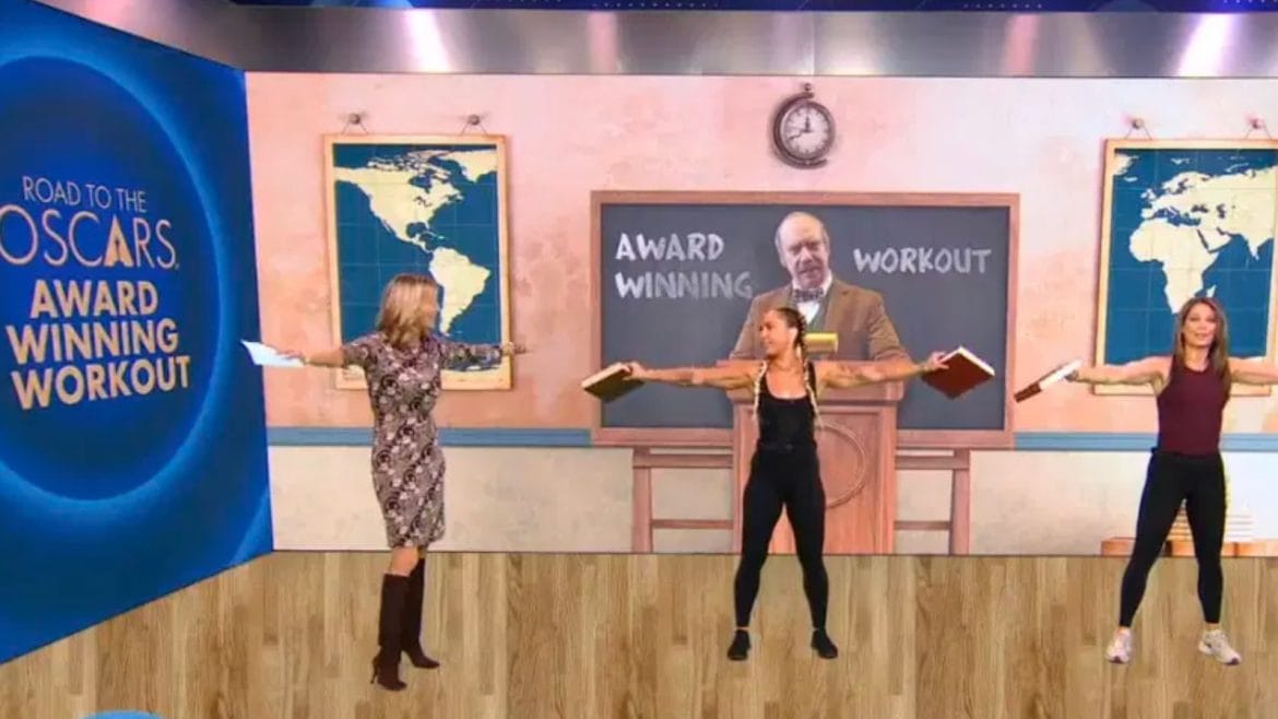  “Road to the Oscars – Award Winning Workout" segment on Good Morning America - The Holdovers.