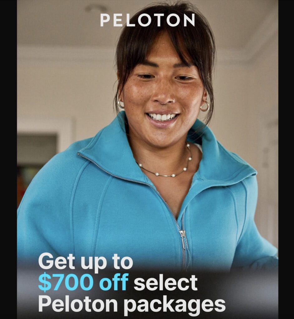 Peloton email to customers advertising Spring sale offer.