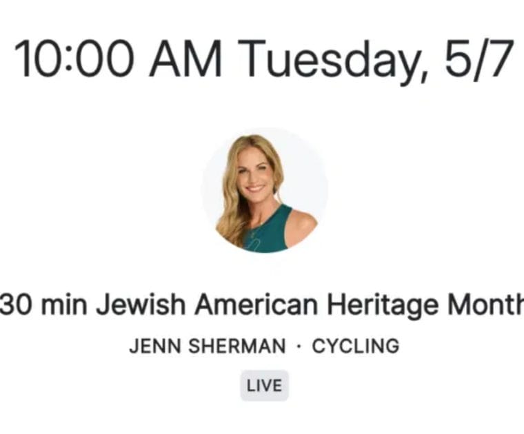 Jenn Sherman's Jewish American Heritage Month class on the upcoming schedule.