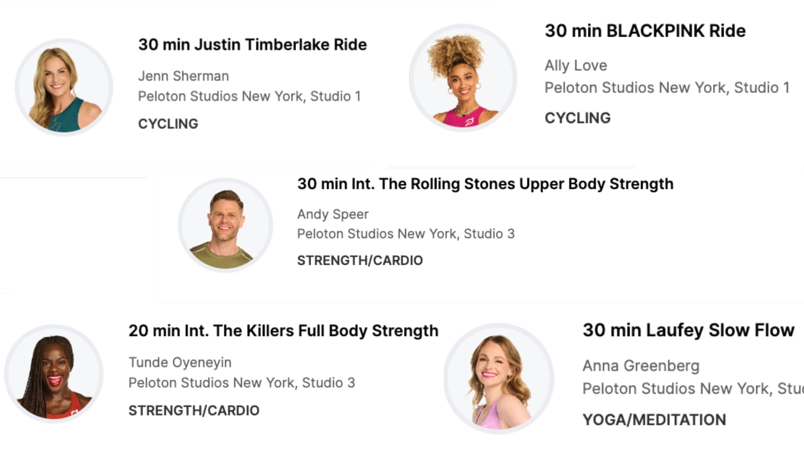 Peloton’s May 2024 artist series classes with Laufey, BLACKPINK, Justin Timberlake, The Rolling Stones, and The Killers