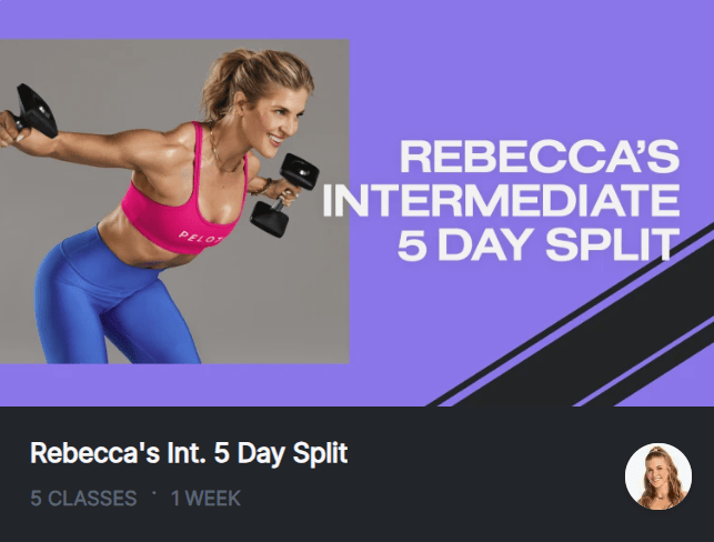 Image of Rebecca Kennedy's 5 day split program
