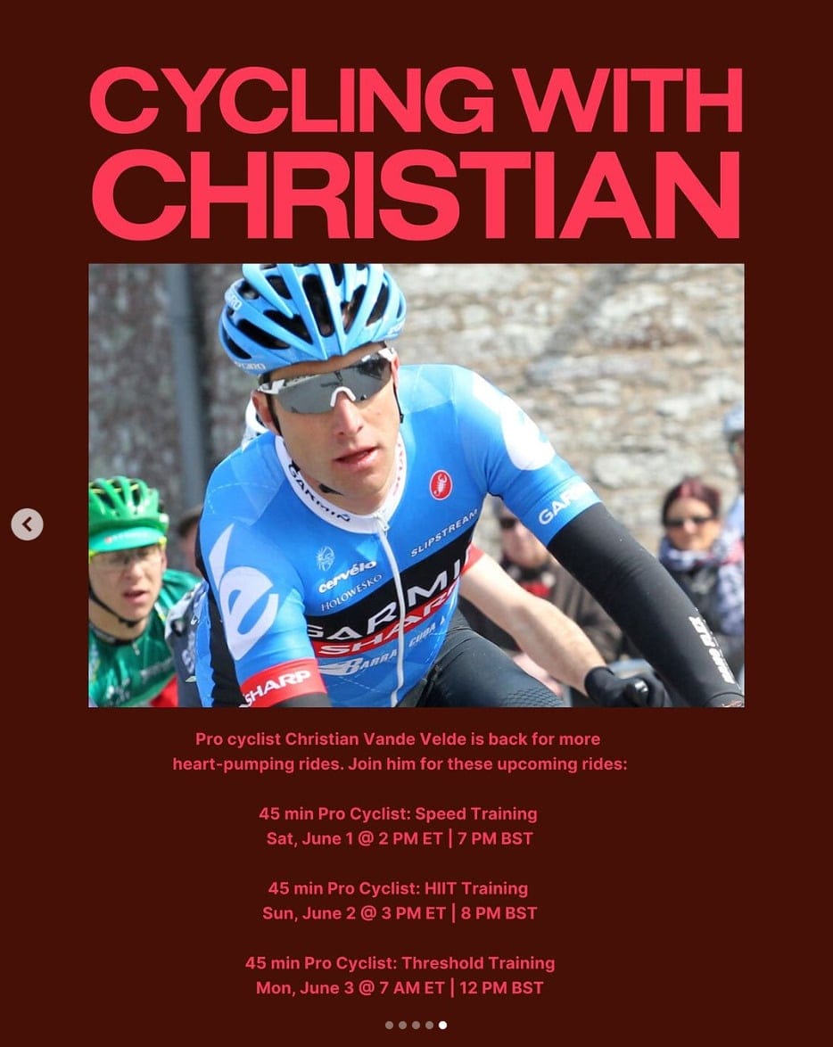 Peloton's Instagram post, 