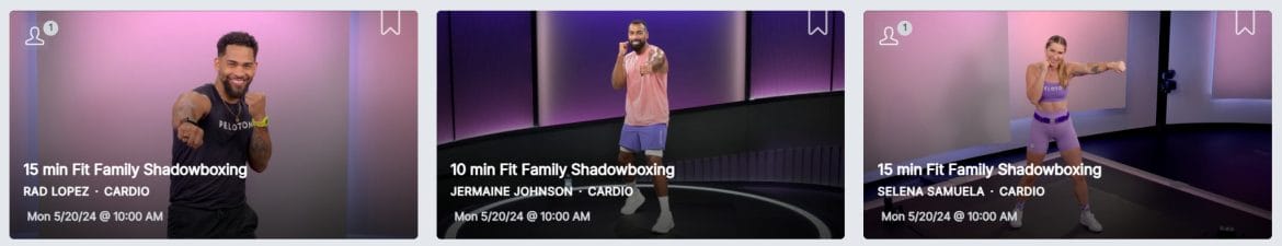 New Fit Family Shadowboxing classes are on demand