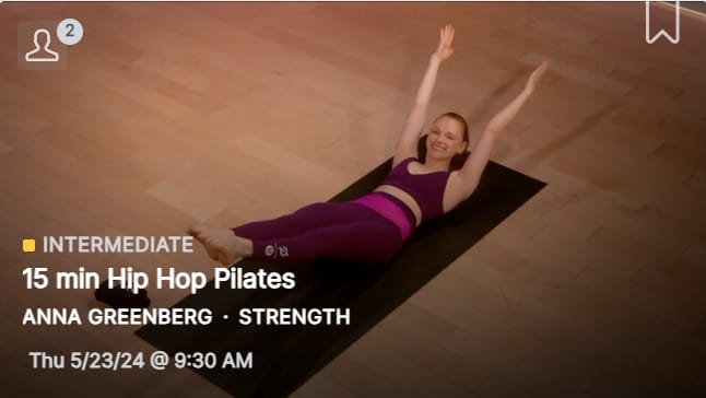 Anna's Hip Hop Pilates class from May 23