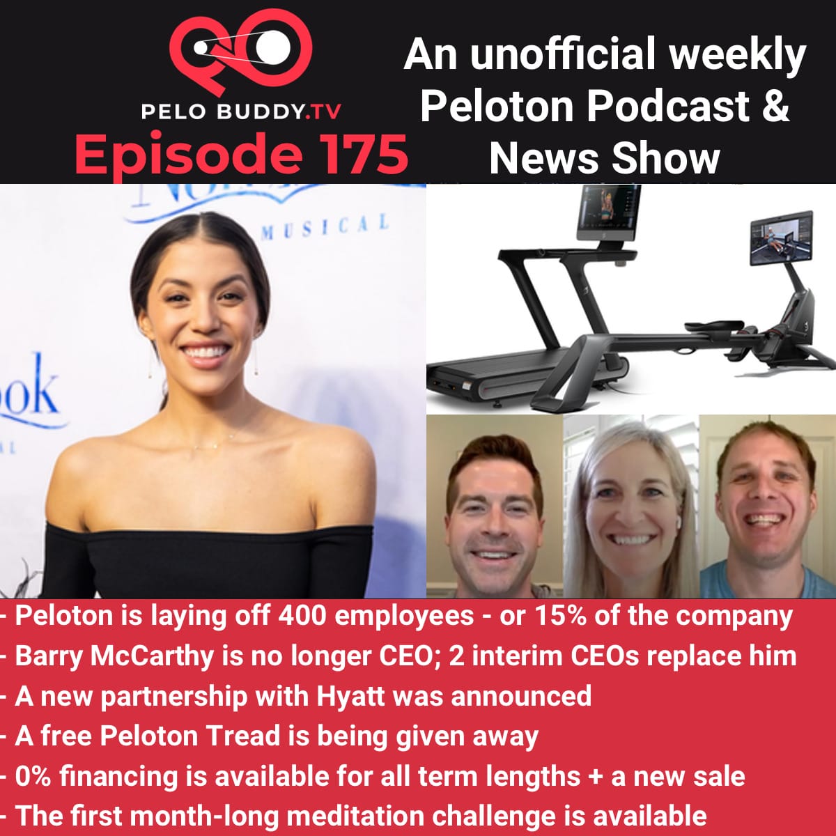 Pelo Buddy TV Episode 175 Peloton layoffs, CEO Barry McCarthy leaving
