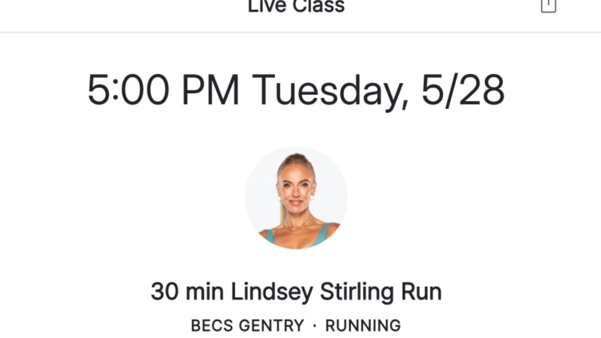 The Peloton x Lindsey Stirling class.