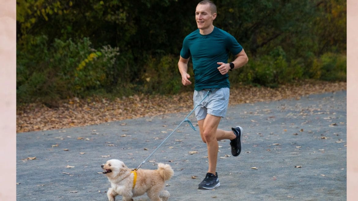 Matt Wilpers running with his dog. Image credit @MattWilpers Instagram.