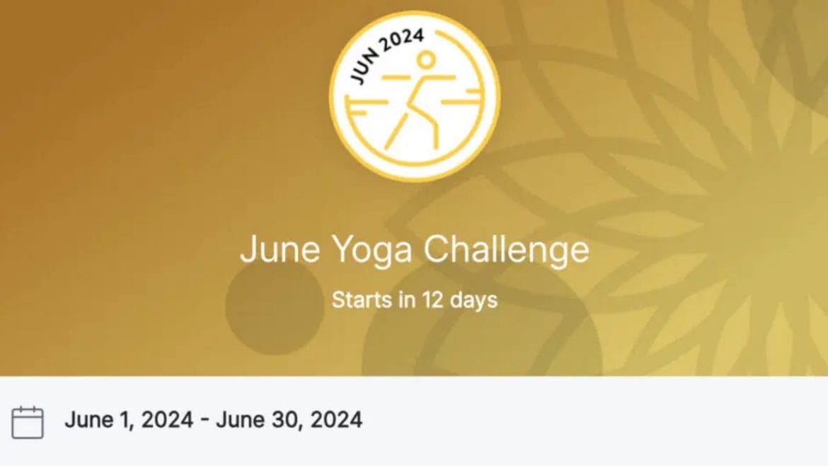  Peloton Monthly Yoga Challenge for June