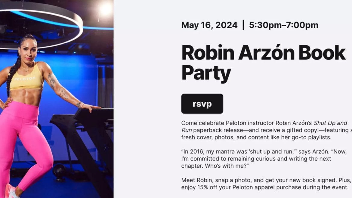 Robin Arzón Book Party website