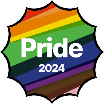 Badge for Peloton's 2024 pride classes.