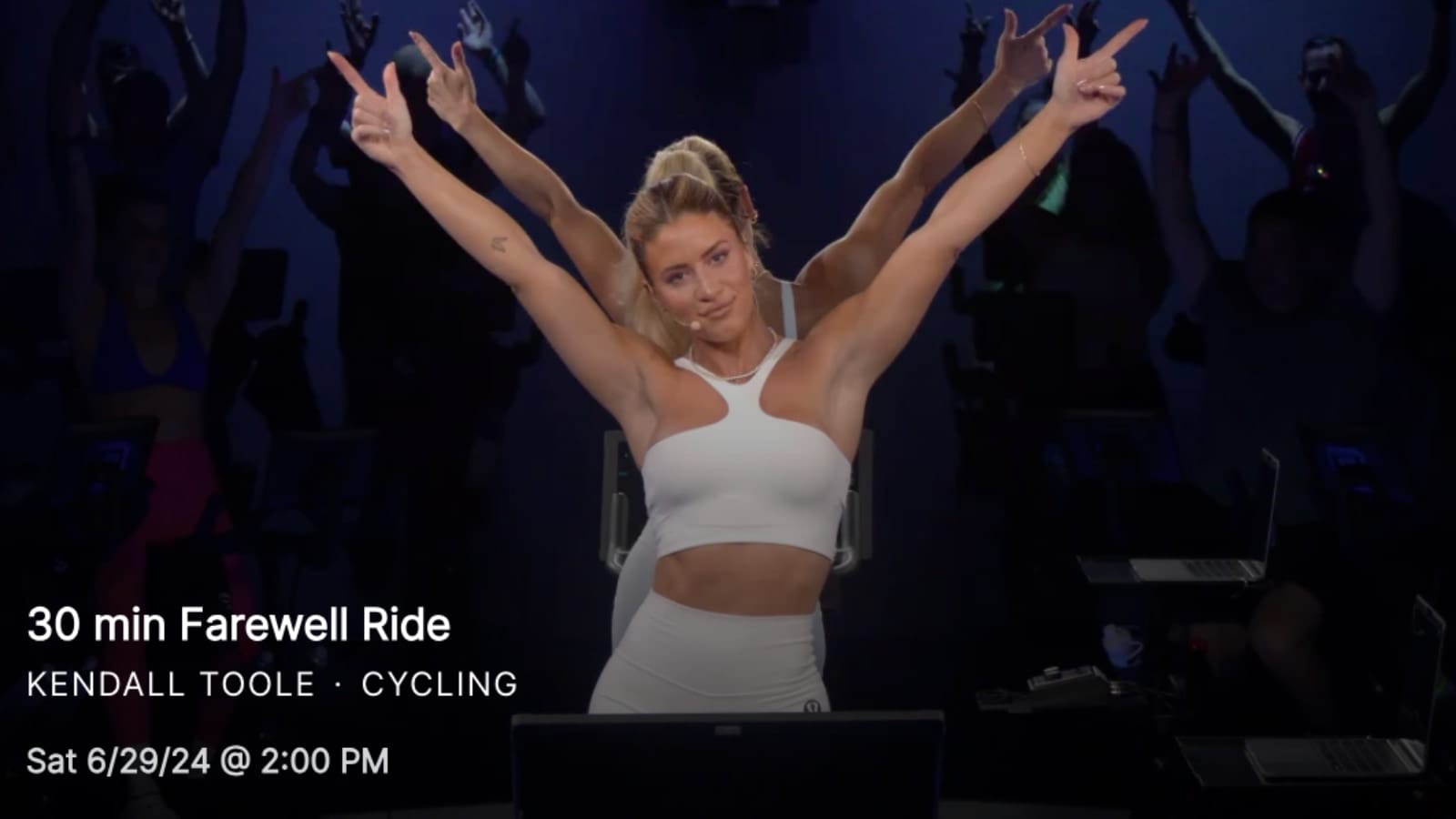 Over 19,000 people take Kendall Toole's last Peloton ride live