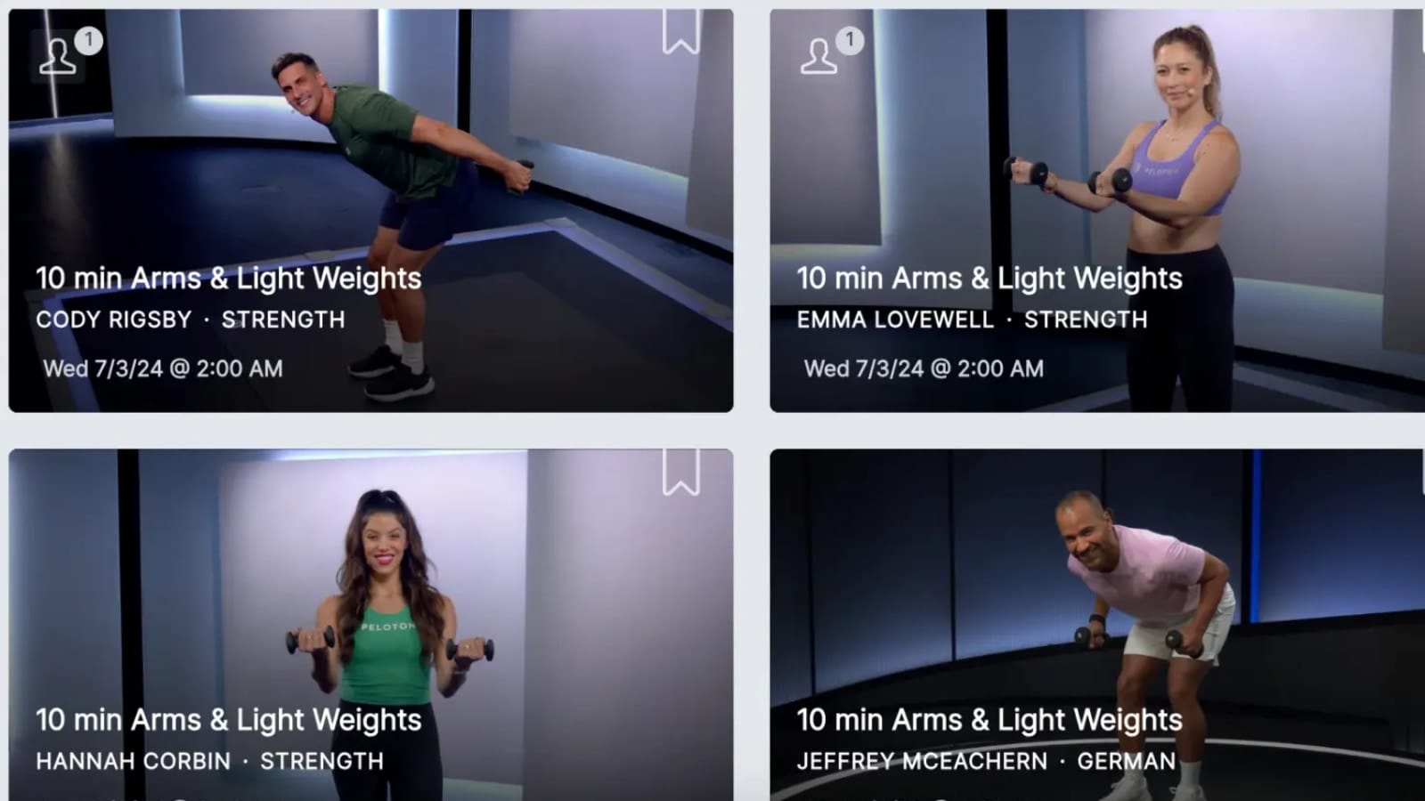 Some Peloton Arms & Light Weights Classes Can Now Be Taken on Any ...