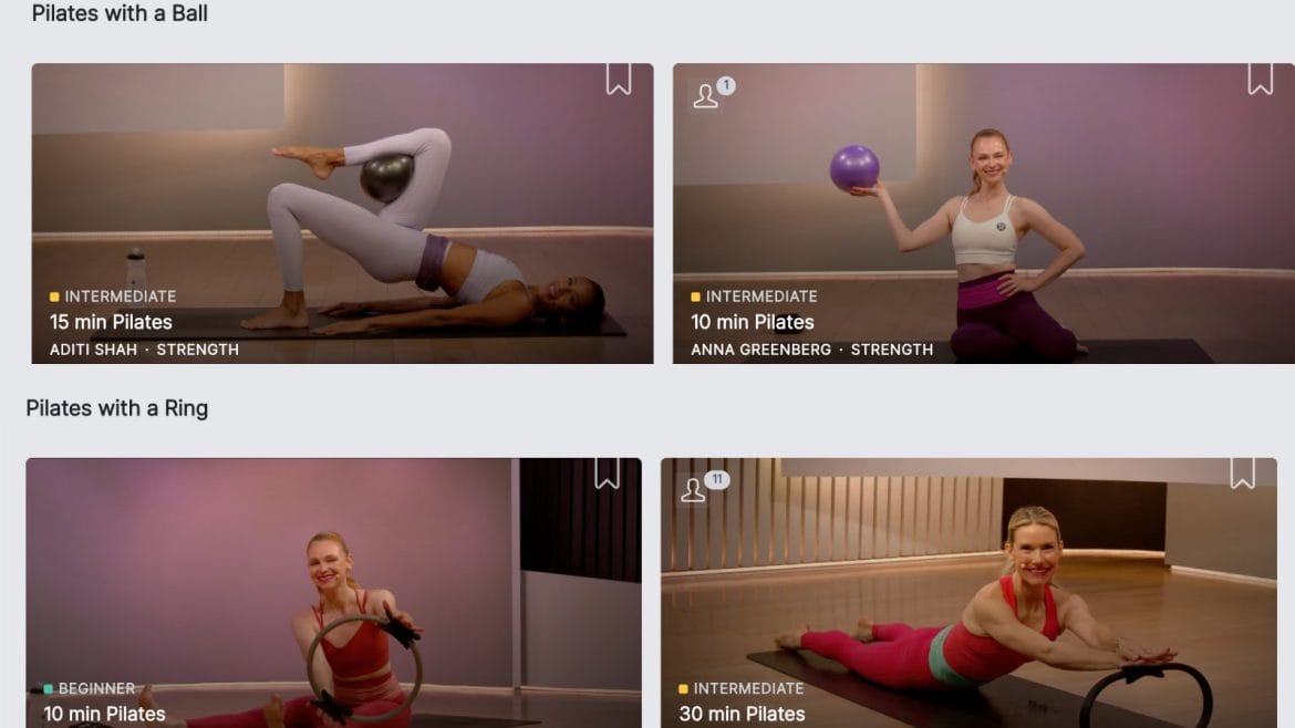 new "Pilates with equipment" Peloton Class Collection.
