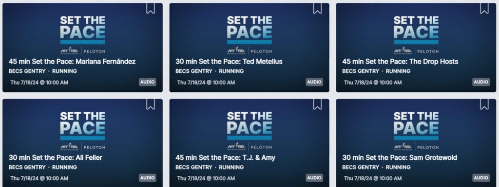 Set the Pace podcast outdoor classes