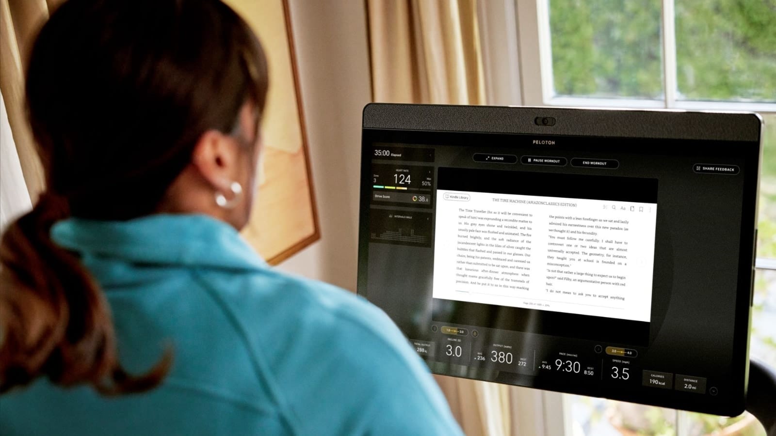 You can now read Amazon Kindle books on Peloton through Peloton Entertainment