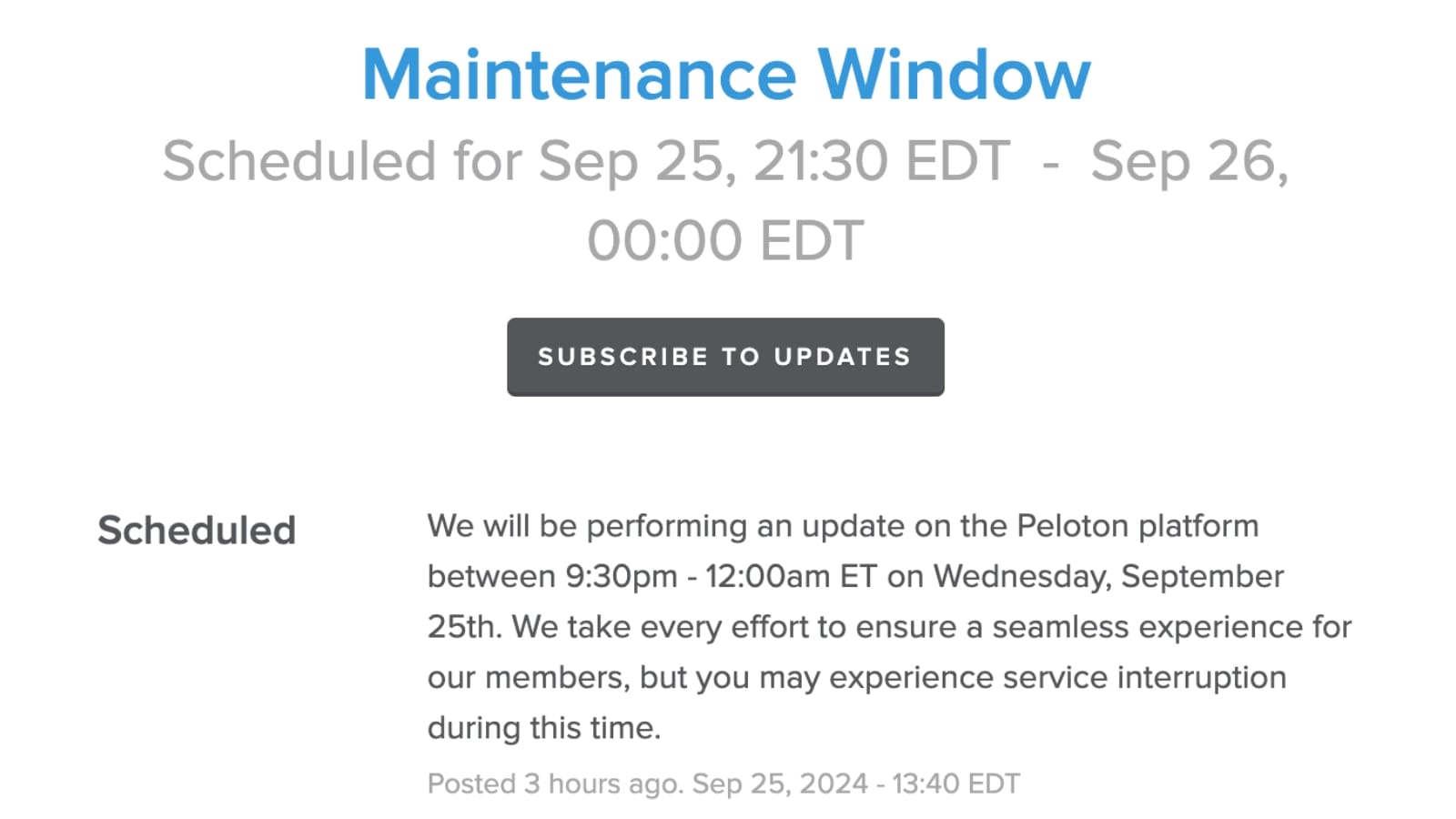 Peloton maintenance sale